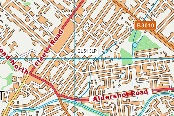 GU51 3LP map - OS VectorMap District (Ordnance Survey)