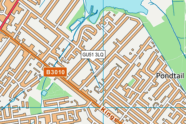 GU51 3LQ map - OS VectorMap District (Ordnance Survey)
