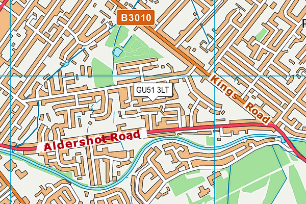 GU51 3LT map - OS VectorMap District (Ordnance Survey)