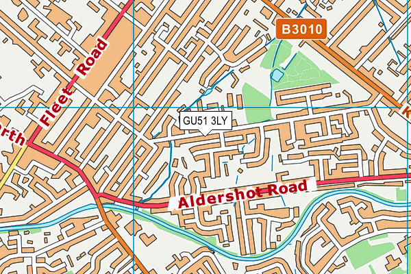 GU51 3LY map - OS VectorMap District (Ordnance Survey)