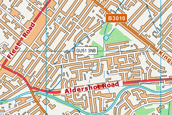 GU51 3NB map - OS VectorMap District (Ordnance Survey)