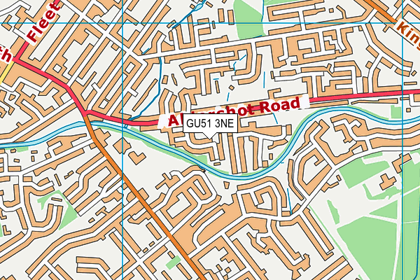 GU51 3NE map - OS VectorMap District (Ordnance Survey)