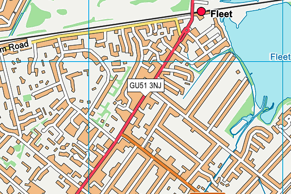 GU51 3NJ map - OS VectorMap District (Ordnance Survey)