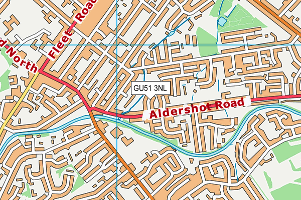GU51 3NL map - OS VectorMap District (Ordnance Survey)