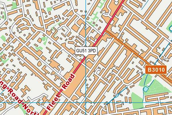 GU51 3PD map - OS VectorMap District (Ordnance Survey)