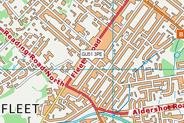 GU51 3PE map - OS VectorMap District (Ordnance Survey)