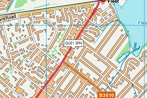 GU51 3PH map - OS VectorMap District (Ordnance Survey)