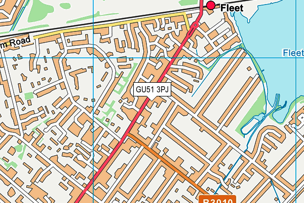 GU51 3PJ map - OS VectorMap District (Ordnance Survey)