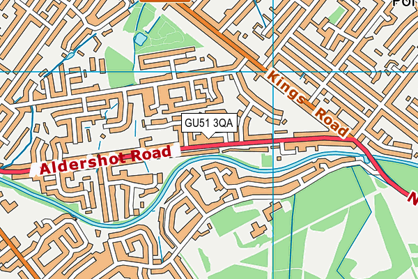 GU51 3QA map - OS VectorMap District (Ordnance Survey)