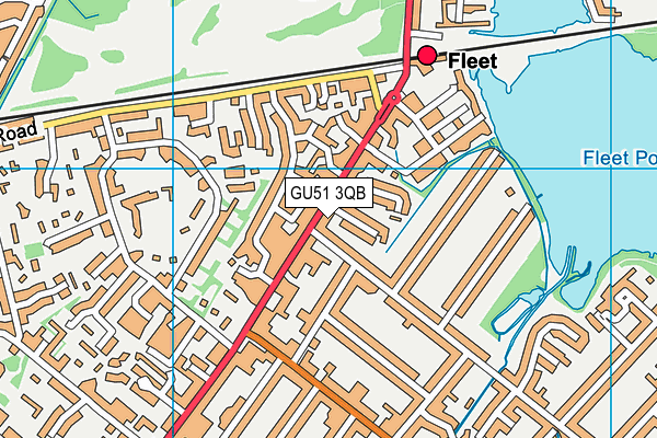 GU51 3QB map - OS VectorMap District (Ordnance Survey)