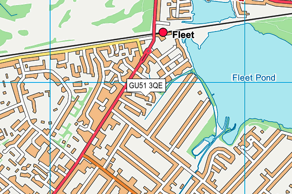 GU51 3QE map - OS VectorMap District (Ordnance Survey)