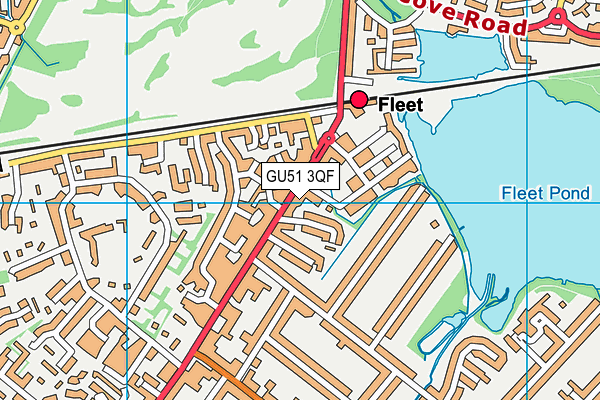 GU51 3QF map - OS VectorMap District (Ordnance Survey)