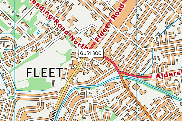 GU51 3QQ map - OS VectorMap District (Ordnance Survey)