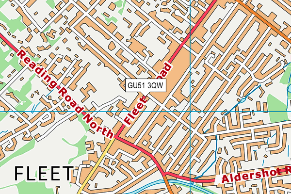 GU51 3QW map - OS VectorMap District (Ordnance Survey)