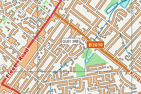 GU51 3RB map - OS VectorMap District (Ordnance Survey)