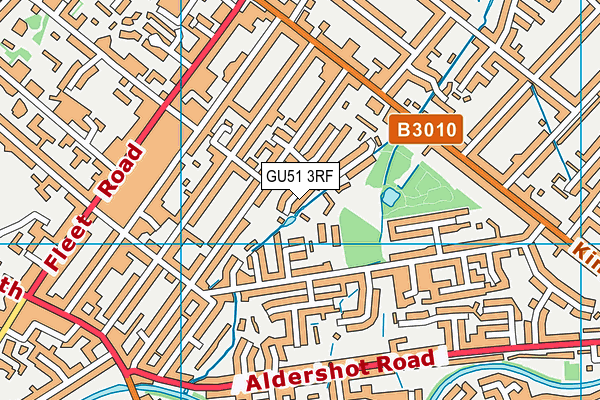 GU51 3RF map - OS VectorMap District (Ordnance Survey)