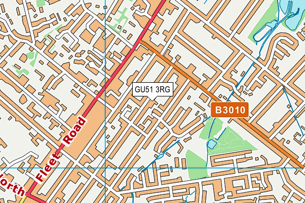 GU51 3RG map - OS VectorMap District (Ordnance Survey)