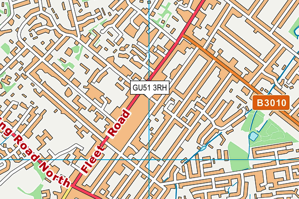 GU51 3RH map - OS VectorMap District (Ordnance Survey)