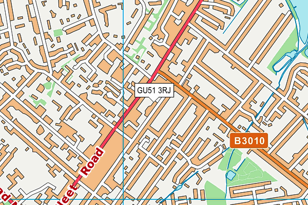 GU51 3RJ map - OS VectorMap District (Ordnance Survey)