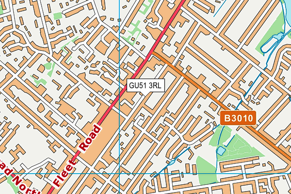 GU51 3RL map - OS VectorMap District (Ordnance Survey)