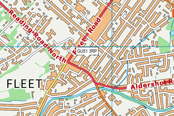 GU51 3RP map - OS VectorMap District (Ordnance Survey)