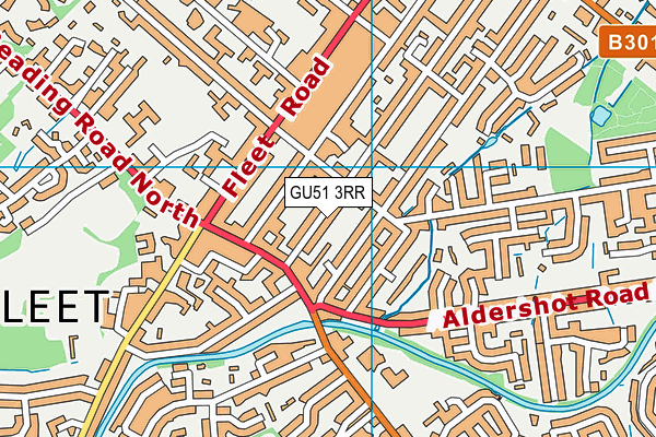 GU51 3RR map - OS VectorMap District (Ordnance Survey)