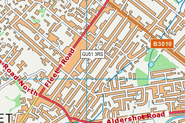 GU51 3RS map - OS VectorMap District (Ordnance Survey)
