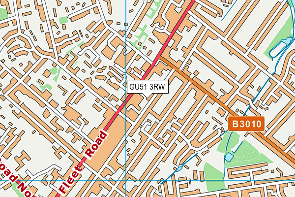 GU51 3RW map - OS VectorMap District (Ordnance Survey)