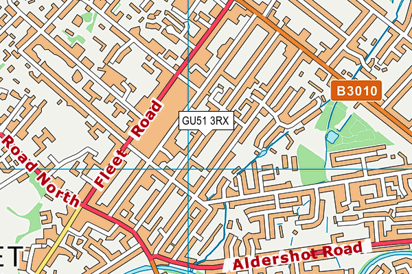 GU51 3RX map - OS VectorMap District (Ordnance Survey)