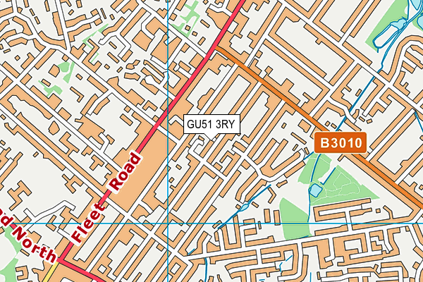 GU51 3RY map - OS VectorMap District (Ordnance Survey)