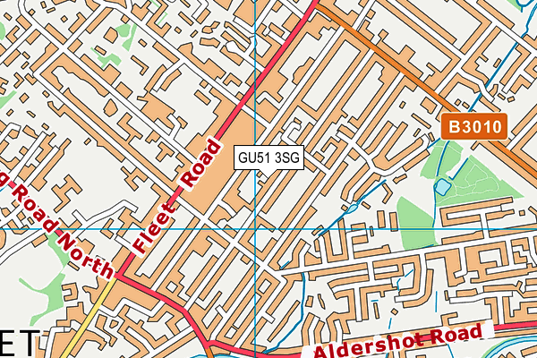 GU51 3SG map - OS VectorMap District (Ordnance Survey)