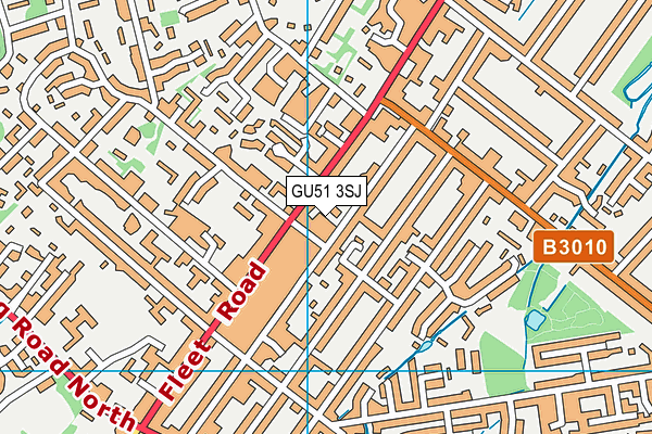 GU51 3SJ map - OS VectorMap District (Ordnance Survey)