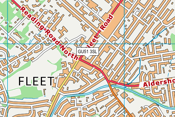 GU51 3SL map - OS VectorMap District (Ordnance Survey)