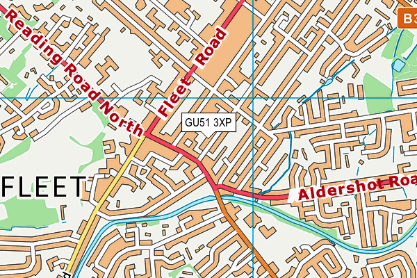 GU51 3XP map - OS VectorMap District (Ordnance Survey)