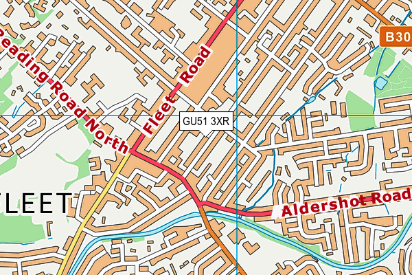 GU51 3XR map - OS VectorMap District (Ordnance Survey)