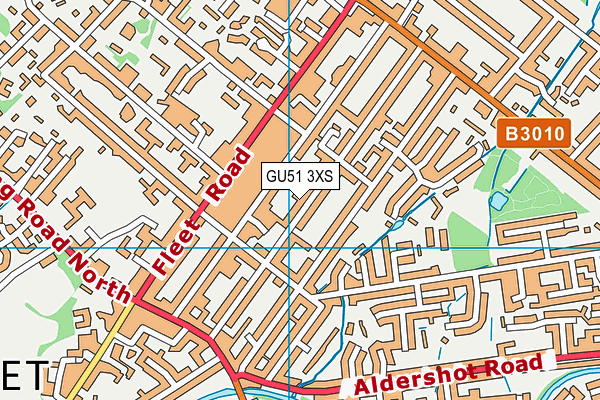 GU51 3XS map - OS VectorMap District (Ordnance Survey)