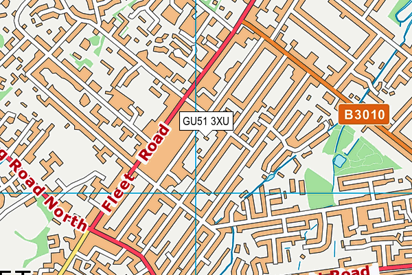 GU51 3XU map - OS VectorMap District (Ordnance Survey)