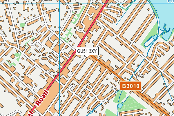 GU51 3XY map - OS VectorMap District (Ordnance Survey)