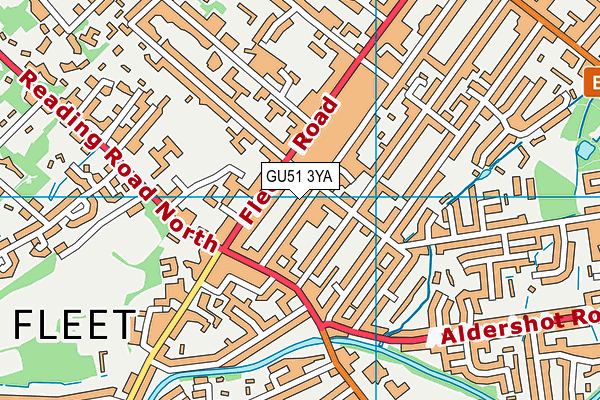 GU51 3YA map - OS VectorMap District (Ordnance Survey)