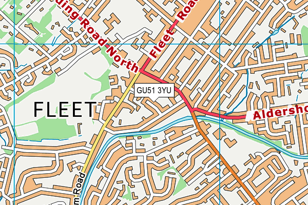 GU51 3YU map - OS VectorMap District (Ordnance Survey)