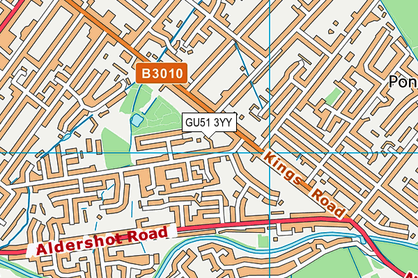 GU51 3YY map - OS VectorMap District (Ordnance Survey)