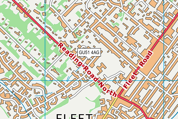 GU51 4AG map - OS VectorMap District (Ordnance Survey)