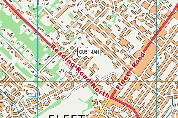 GU51 4AH map - OS VectorMap District (Ordnance Survey)