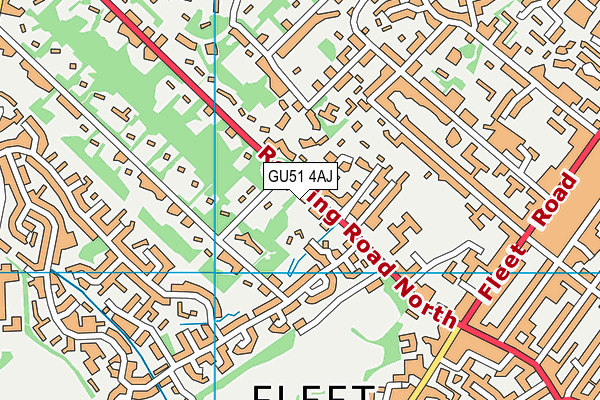GU51 4AJ map - OS VectorMap District (Ordnance Survey)