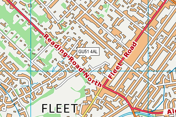 GU51 4AL map - OS VectorMap District (Ordnance Survey)