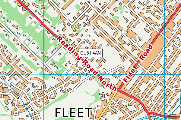 GU51 4AN map - OS VectorMap District (Ordnance Survey)