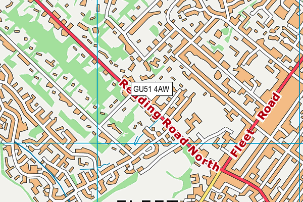 GU51 4AW map - OS VectorMap District (Ordnance Survey)