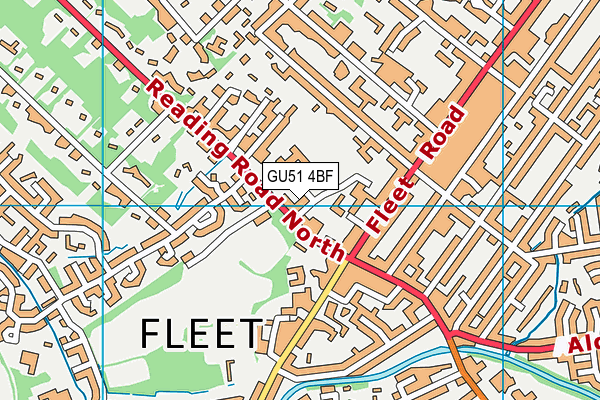 GU51 4BF map - OS VectorMap District (Ordnance Survey)