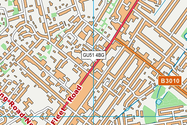 GU51 4BG map - OS VectorMap District (Ordnance Survey)