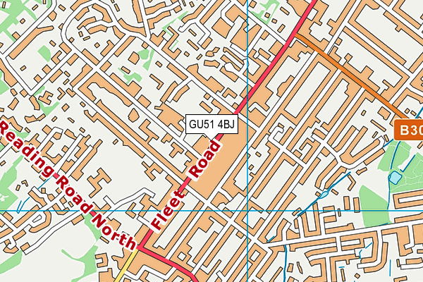 GU51 4BJ map - OS VectorMap District (Ordnance Survey)